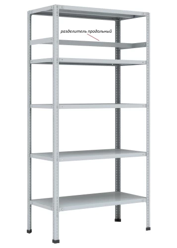 Стеллаж металлический Титан МС-750 2200x1200x600/3